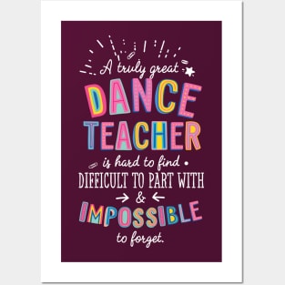 A truly Great Dance Teacher Gift - Impossible to forget Posters and Art